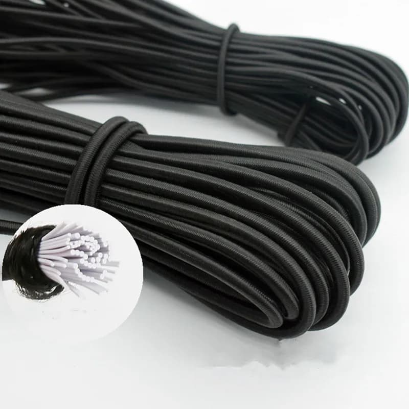 Bunduextrêmes élastique ronde, ULde sport, moustiquaire Luminelace, accessoires de couture, élastique inclinable, 8mm, 10mm, 12mm