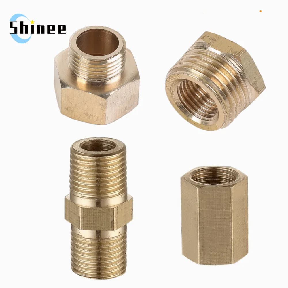 Raccord de mamelon hexagonal pour tuyau en laiton, adaptateur de coupleur rapide 1/8 1/4 3/8 1/2 3/4 1, raccord adaptateur BSP réduisant la douille hexagonale