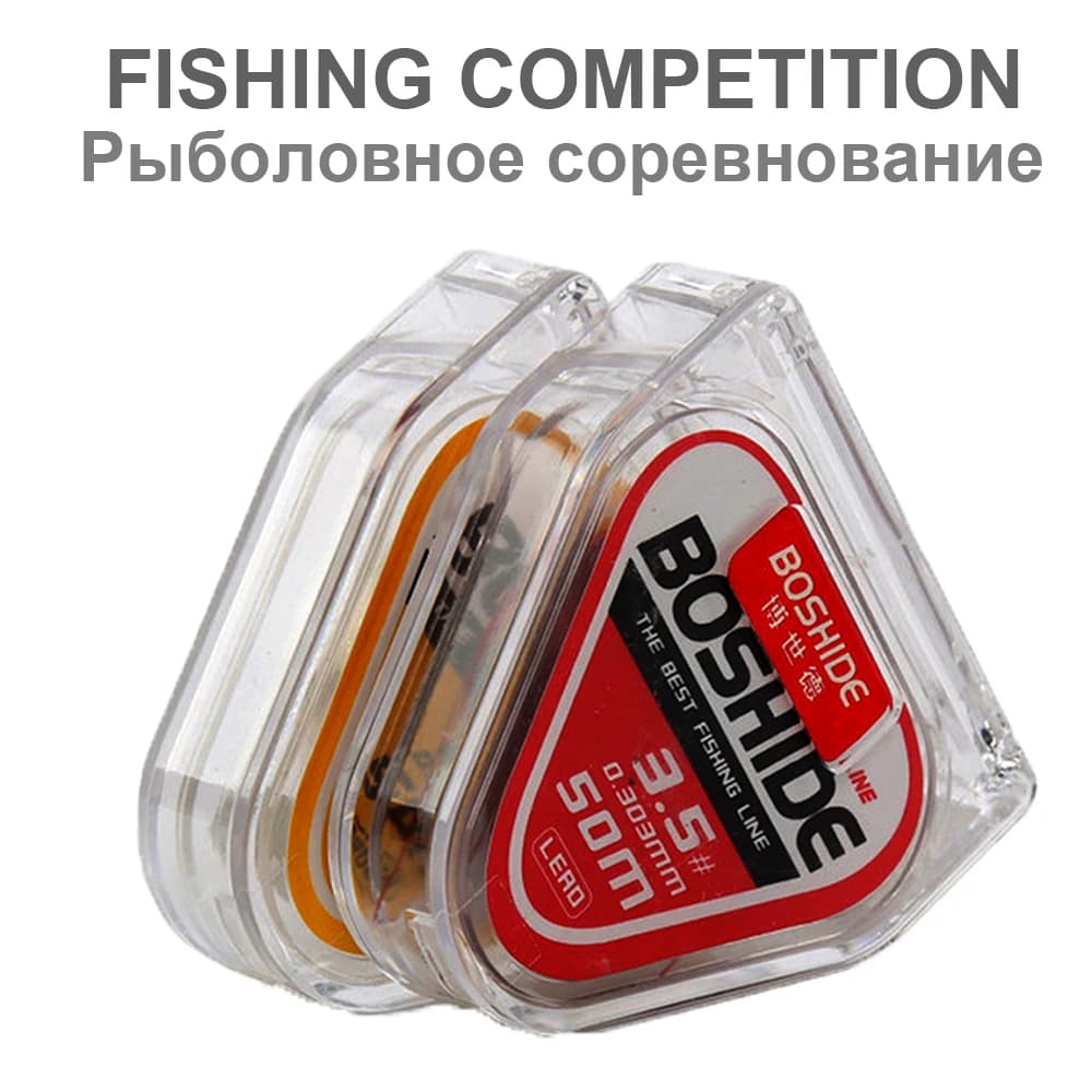 Ligne de pêche de compétition 50m, sans mémoire, Monofilament Invisible Super solide, ligne principale, sous-ligne de poisson à mouche en Nylon