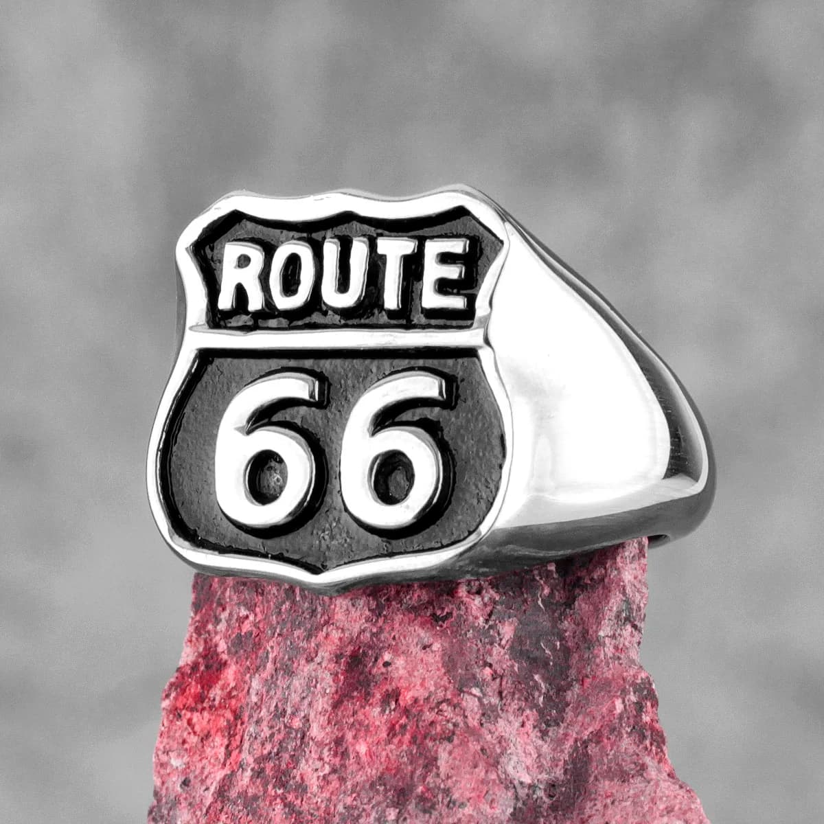 America Pioneer Route 66 – bagues pour hommes, en acier inoxydable, Punk Hip Hop pour homme, petit ami motard, bijoux, cadeau créatif, vente en gros