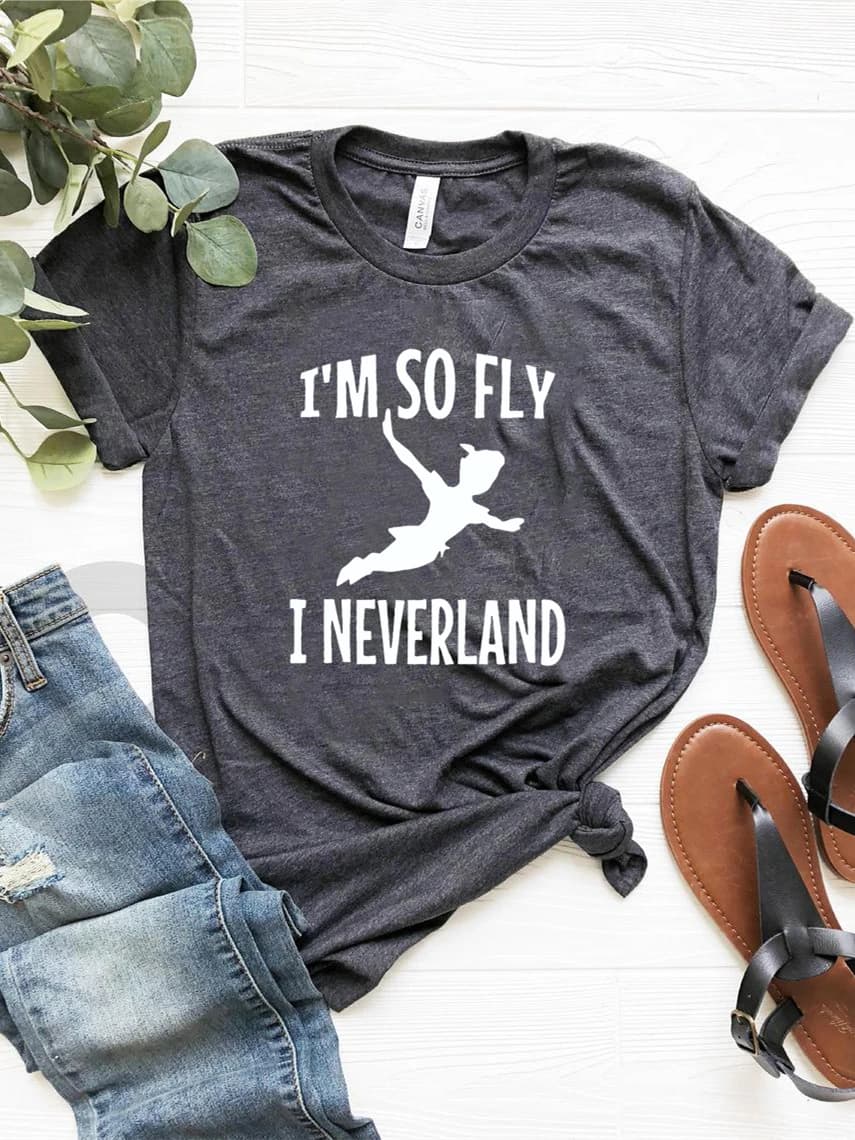 Peter Pan je suis si mouche je Neverland T-Shirt femmes Peterpan Neverland graphique T-Shirt capitaine crochet Jake Neverland Pirates chemise