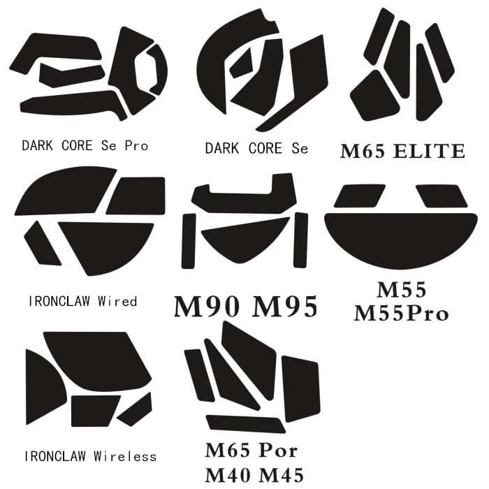 Patins pieds de souris pour Corsair DARK CORE Se IRONCLAW M55 Pro M65 M90 M95 M40 M45, 2 ensembles/pack