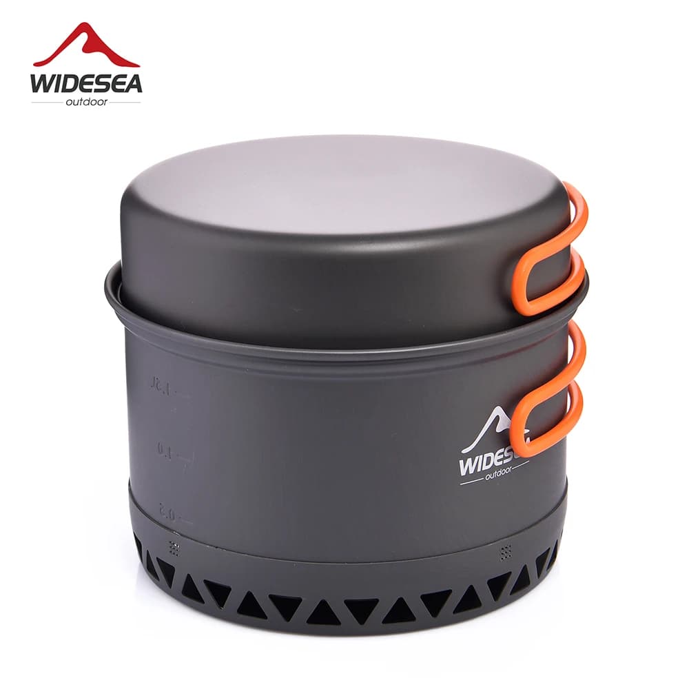 Widesea – ustensiles de cuisine de Camping 2,3 l, ensemble de casseroles de cuisine en plein air, cuiseur thermique, vaisselle de voyage, Bowler, Pot de cuisine touristique, équipement d'ustensiles