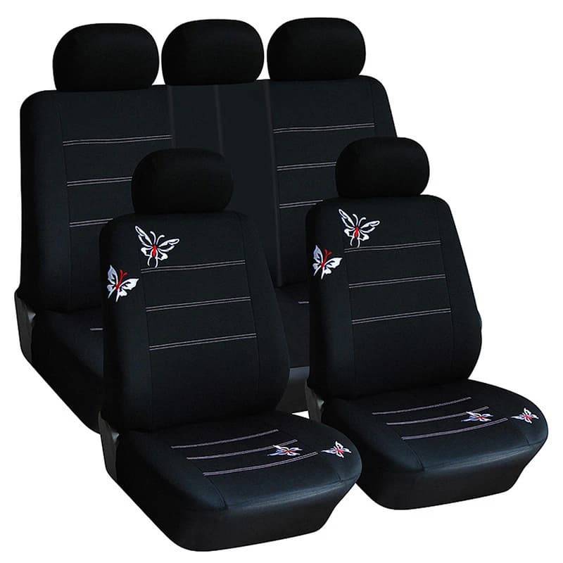 Housses de siège de voiture à motif papillon, 2/4/9 pièces, compatibles avec la plupart des voitures, camions, SUV ou Van, 100% respirantes avec composite de 2 mm