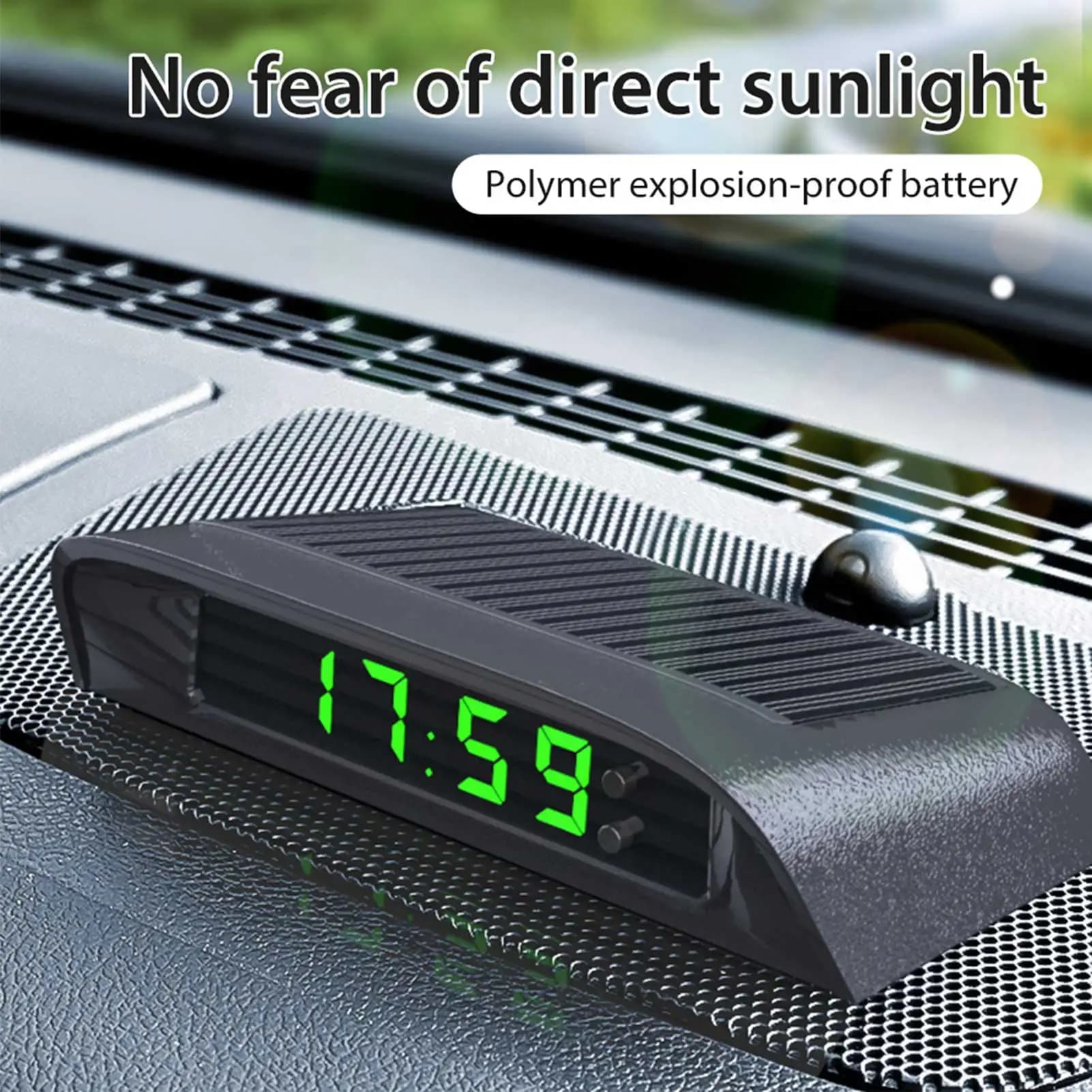 Horloge Numérique Interne de Voiture avec Batterie spatirée, Accessoire de Décoration Solaire, 6224 Heures