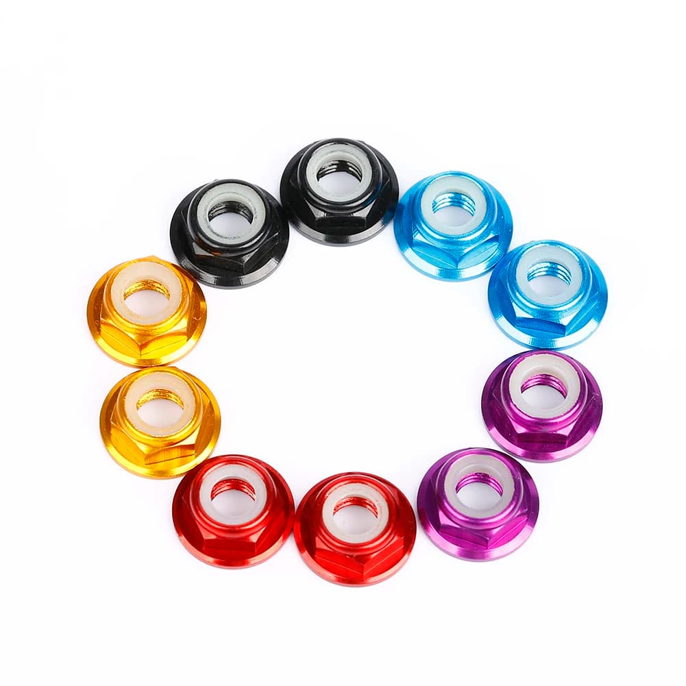 Écrous de verrouillage à bride en Nylon et alliage d'aluminium CW pour accessoires de Drone FPV, 10 pièces/lot