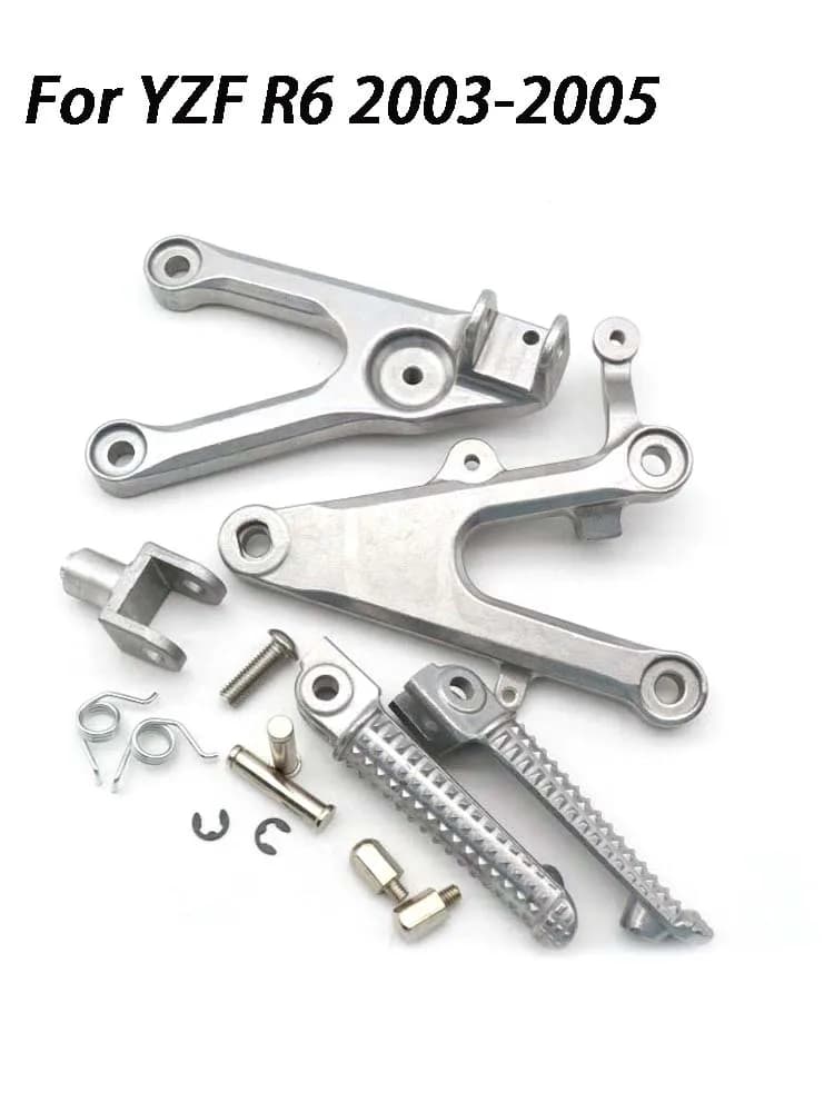Jeu de repose-pieds avant flambant neuf, jeu de supports de repose-pieds pour moto Yamaha YZFR6 YZF R6 2003 2004 2005 03-05