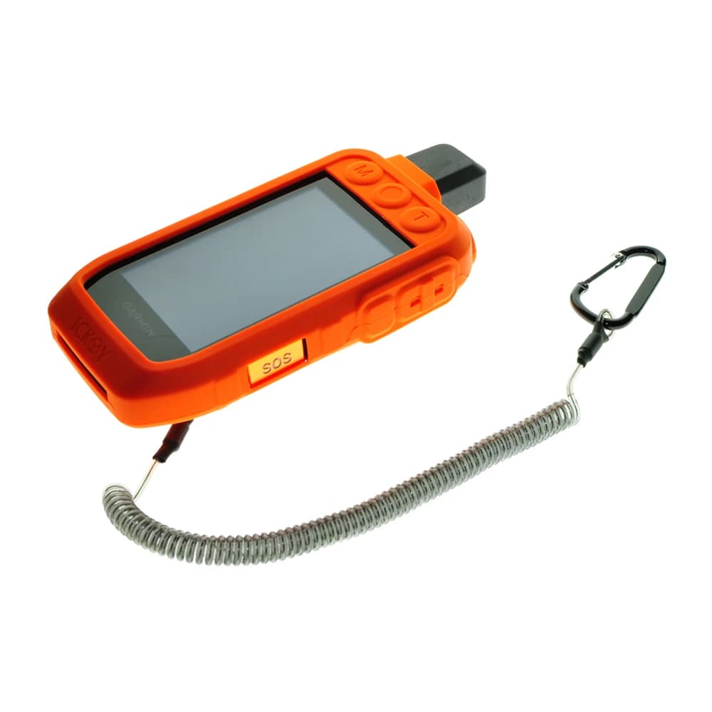 Étui de protection en Silicone + attache rétractable de sécurité, lanière intérieure en acier pour GPS portable Garmin Alpha 200i 300i 300 200 Alpha200i