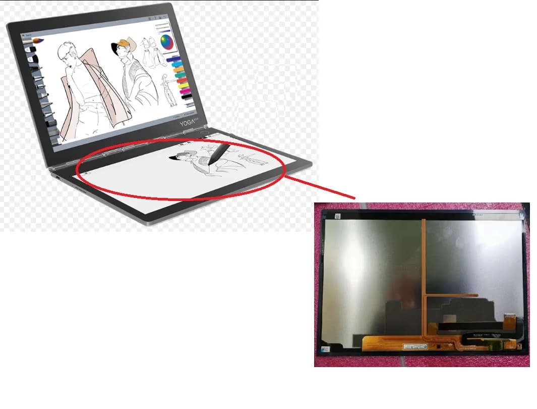 Écran de clavier d'encre de 10.8 pouces E pour Lenovo Yoga Ple2 C930 YB-J912F YB-J912L écran tactile