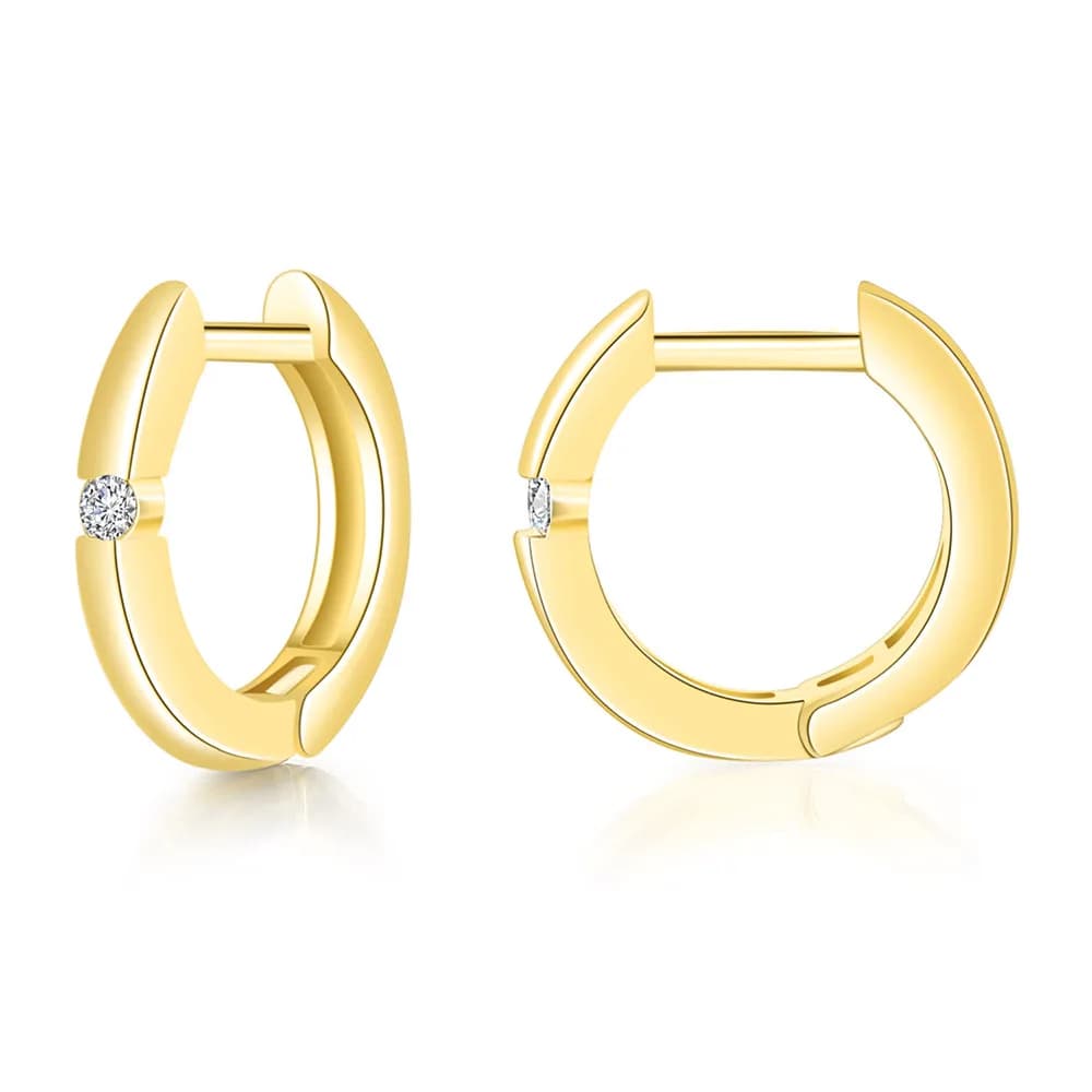 ZBathroom UYANG-Petites boucles d'oreilles créoles pour hommes et femmes, bijoux Hip Hop, cercle rond, document en or rose, clip d'oreille piercing, vente en gros, KBE126