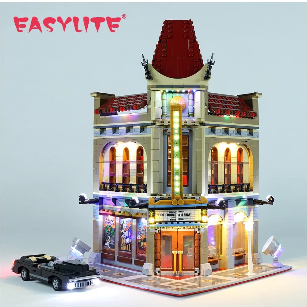 Jeu de lumières LED pour cinéma City Street Palace 10232, Compatible avec 15006, modèle de blocs de construction non inclus