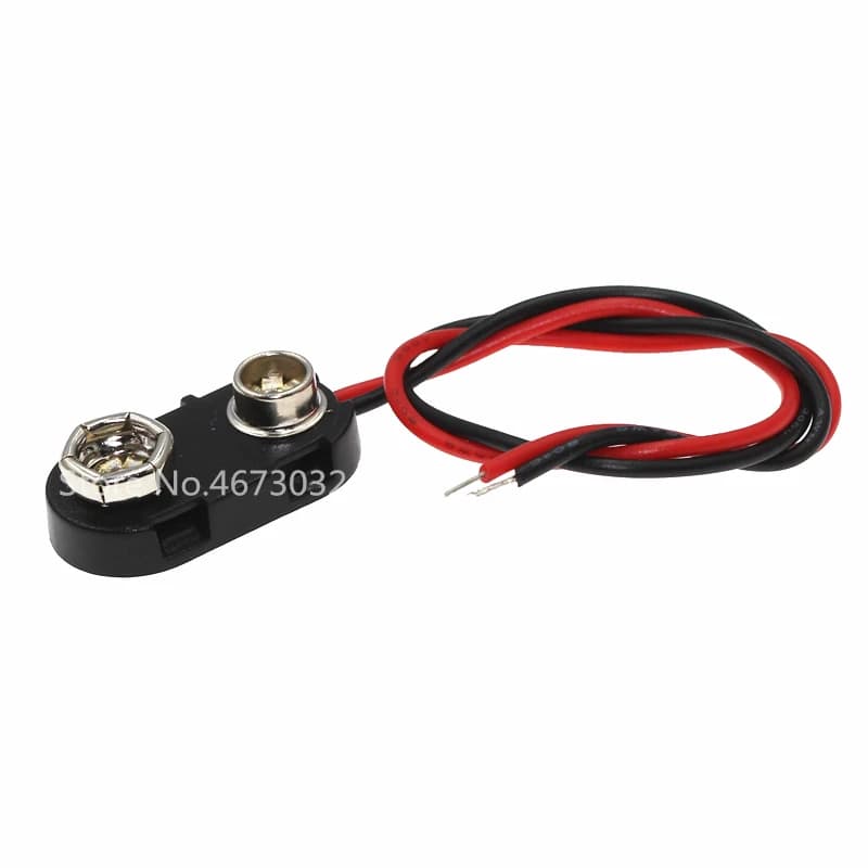 Connecteur à pression pour batterie de type T 9V, 10 pièces, clip, support de fils de plomb, longueur de ligne 15CM