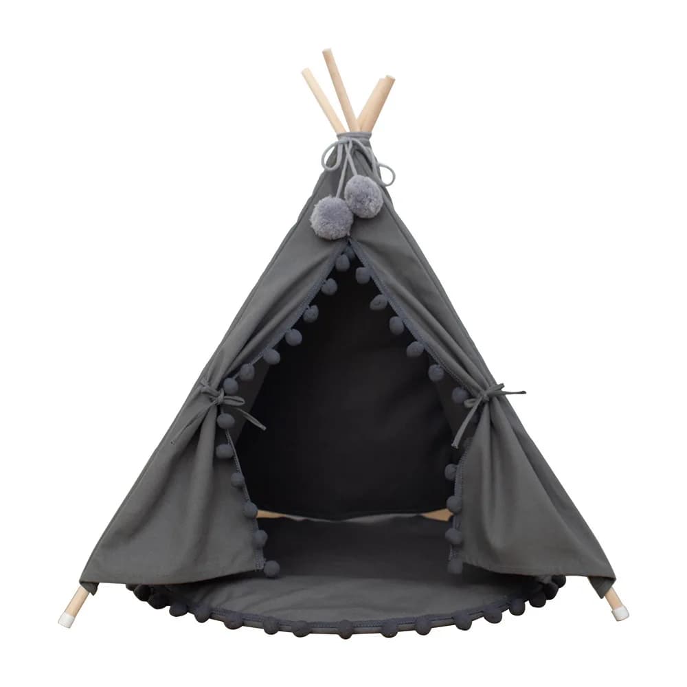 Tipi pour chien chat avec coussin et tableau noir, maison pour chien mignonne, tentes portables et lavables, tente à thème vert, maisons de voyage pour chien
