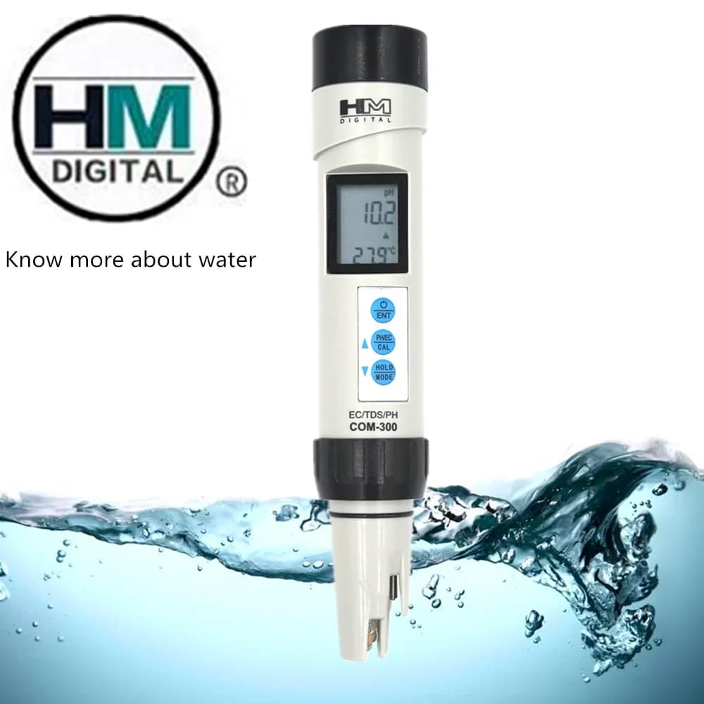 Testeurs COM-300 4 en 1 Outils de mesure numérique de la qualité de l'eau TDS/EC/Température/PH Dispositif de test étanche 30% OFF