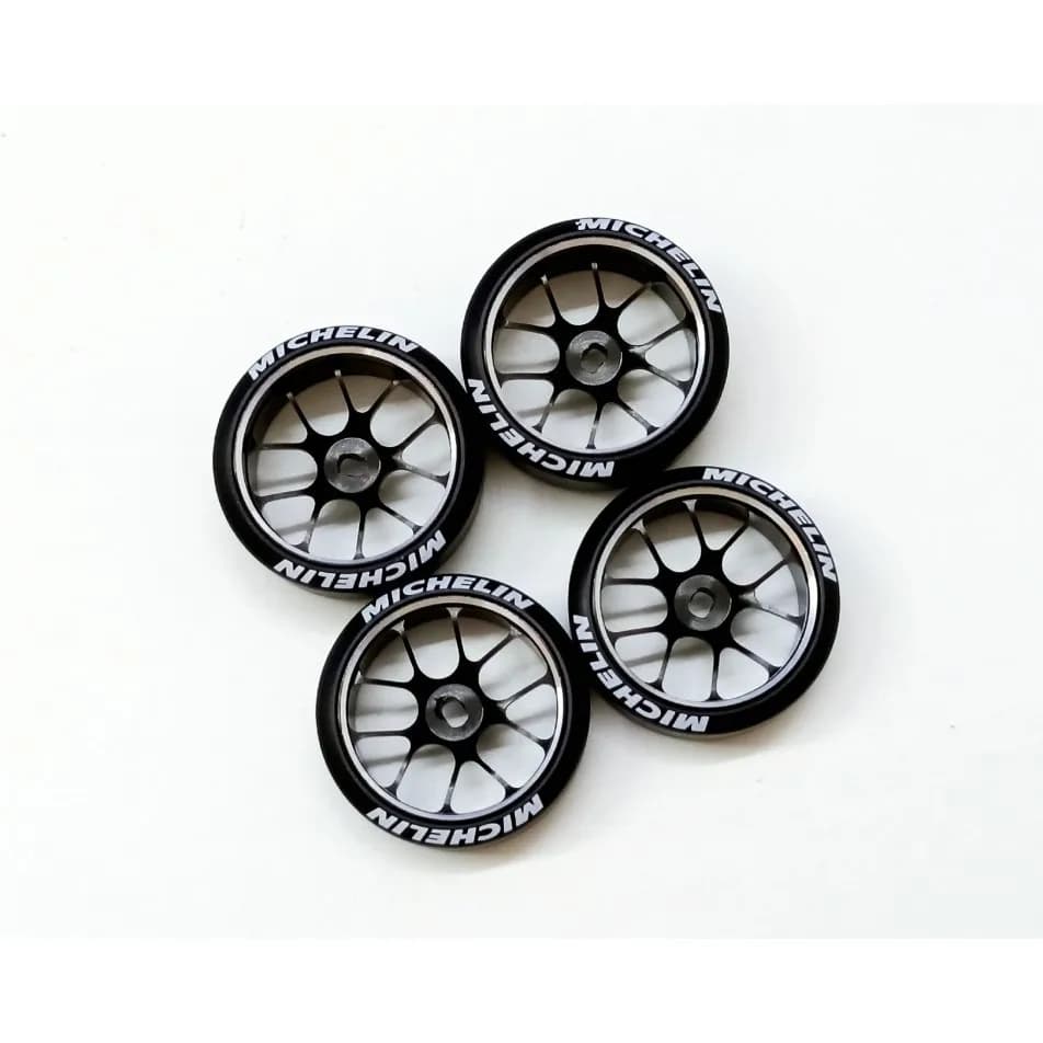 Pneu de moyeu de roue en métal de 22.5MM de diamètre, 4 pièces, pour voiture RC 1/24 1/28 DriftArt DA4 DLR8 Wltoys K969 HGD1 XRX DRZ ATM DB Mini-Q