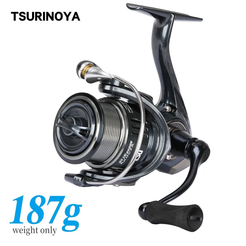 TSURINOYA – moulinet de pêche Spinning ultraléger 187g, 2000S 2500S 3000S, bobine peu profonde, Long Casting, pêche en mer, brochet, bar