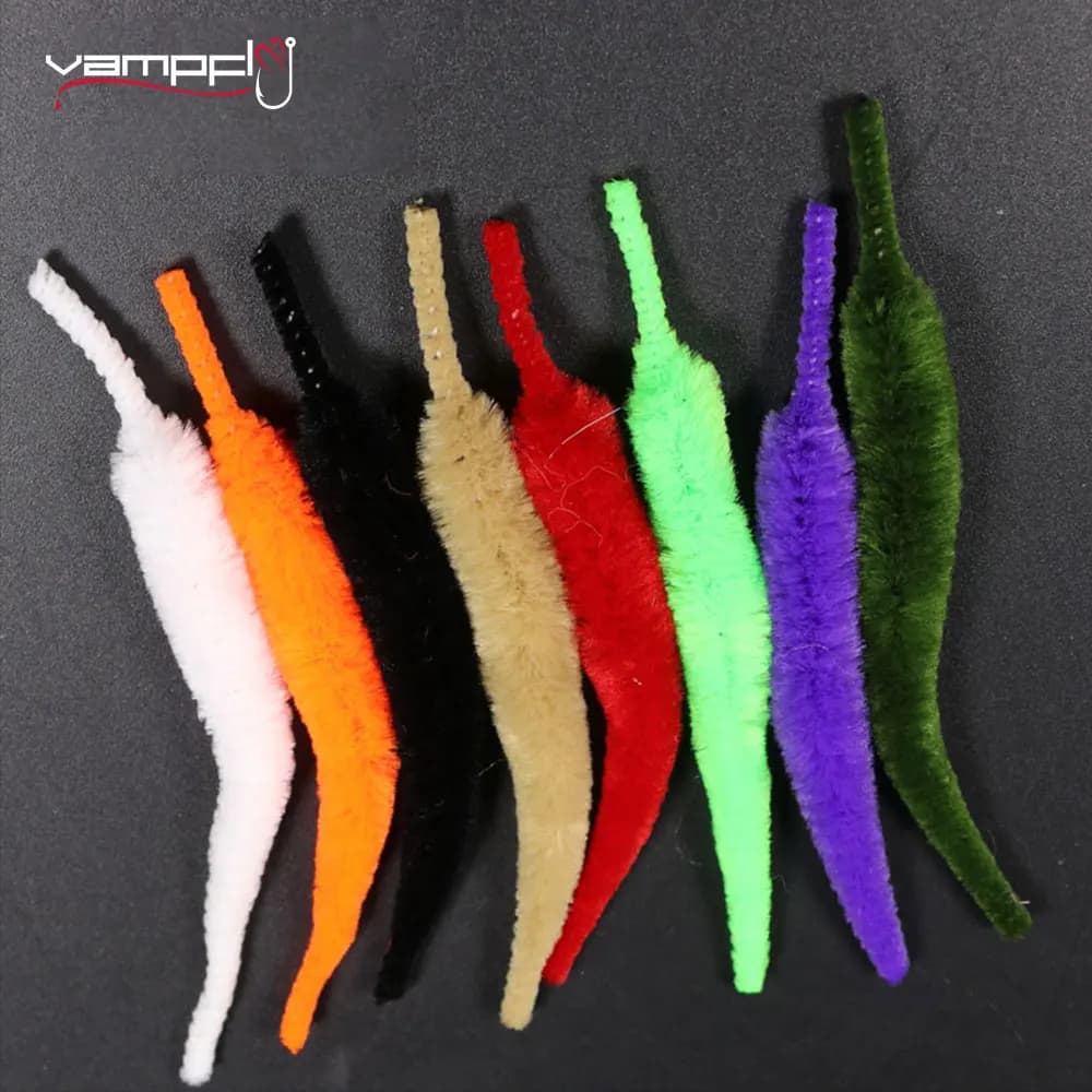 Vampfly 5 pièces petite taille Mangum Dragon queue serpent Wiggle queue Streamer mouche attachant matériel pour basse brochet Muskie fabrication de leurre