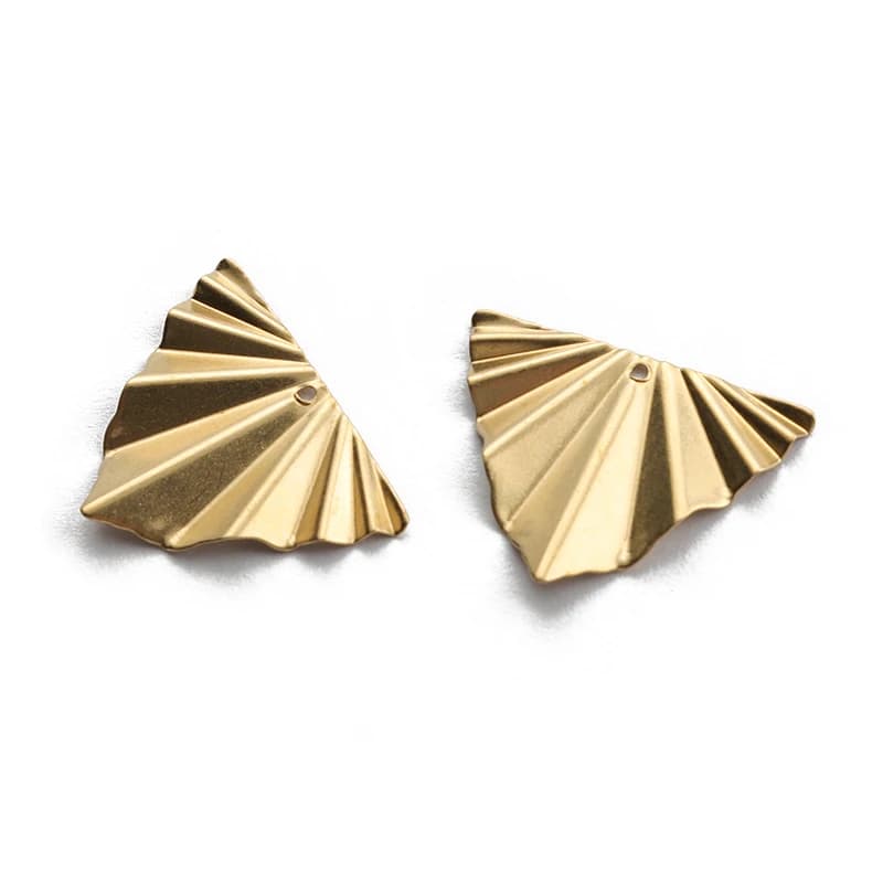 10 pièces breloques en laiton 29x22mm Triangle feuille pendentif à breloques suspendus boucle d'oreille breloques pour la fabrication de bijoux bricolage résultats artisanat