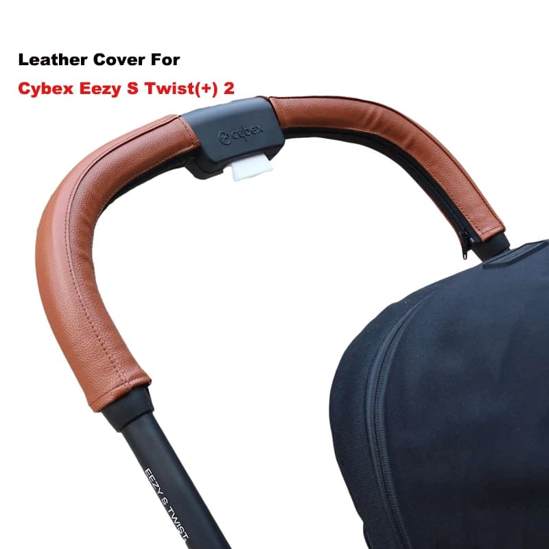 Housse de poignée en cuir adaptée à Cybex Eezy S Twist(+), 2 housses de poussette, housse d'accoudoir, accessoires de poussette