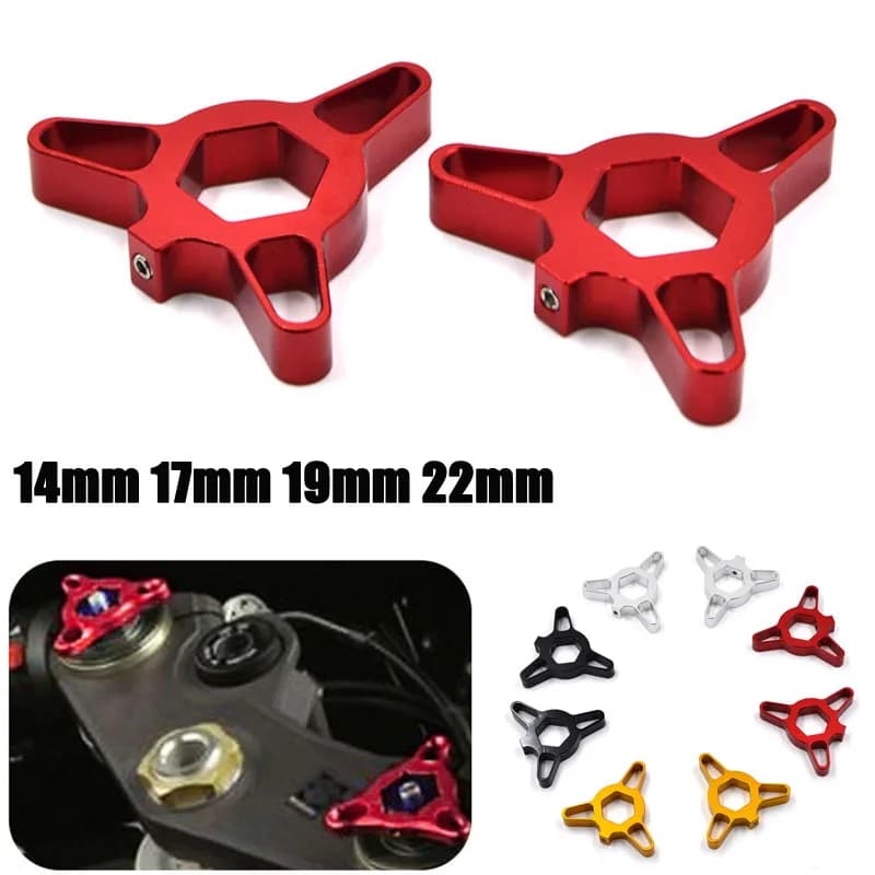 Ajusteurs universels de précharge de fourche avant de course de moto, 14mm 17mm 19mm 22mm, pour Kawasaki Yamaha R1 R3 Suzuki Honda Ducati BMW