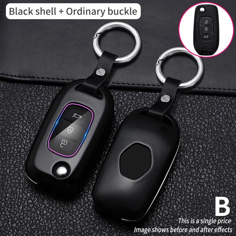 Coque de protection en fibre de carbone pour clé de voiture intelligente, accessoires pour Renault Megane Clio Captur oke goo Lada V.C. Granta, 2021