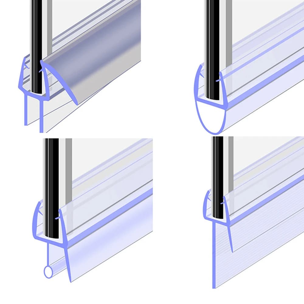 Bande d'Étanchéité Transparente pour Porte de Bain-Douche, Banc, Accessoires Ménagers, 4 à 12mm