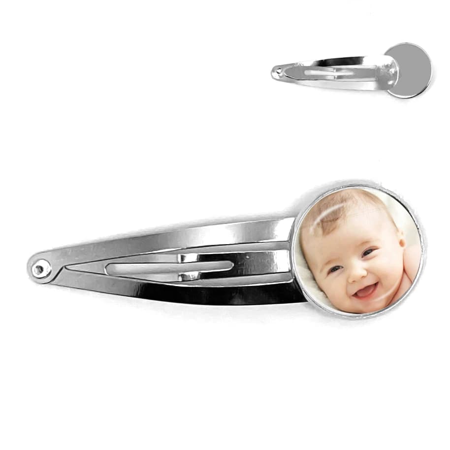 Épingles à cheveux personnalisées, Photo maman papa bébé enfants grand-père Parents, LOGO conçu, pince à cheveux, bijoux pour anniversaire de famille
