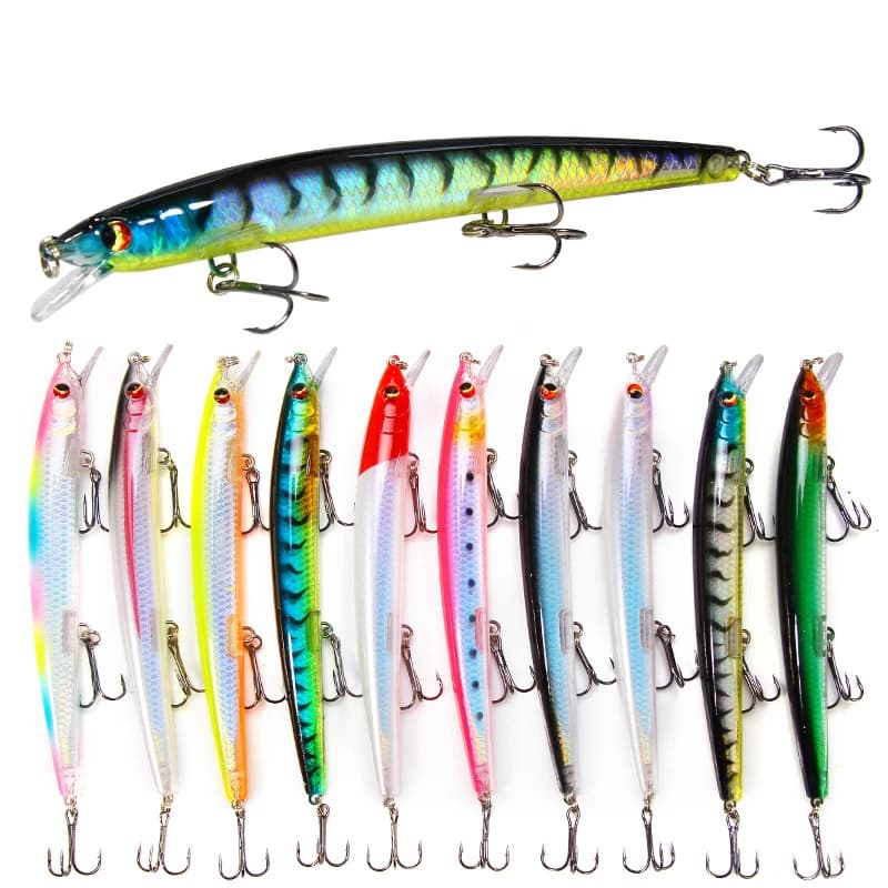 1pc nouveau grand Laser méné leurres de pêche 13.5cm15g pêche appât dur manivelle appâts Isca Artificiais Pesca mer Wobbler appâts de natation