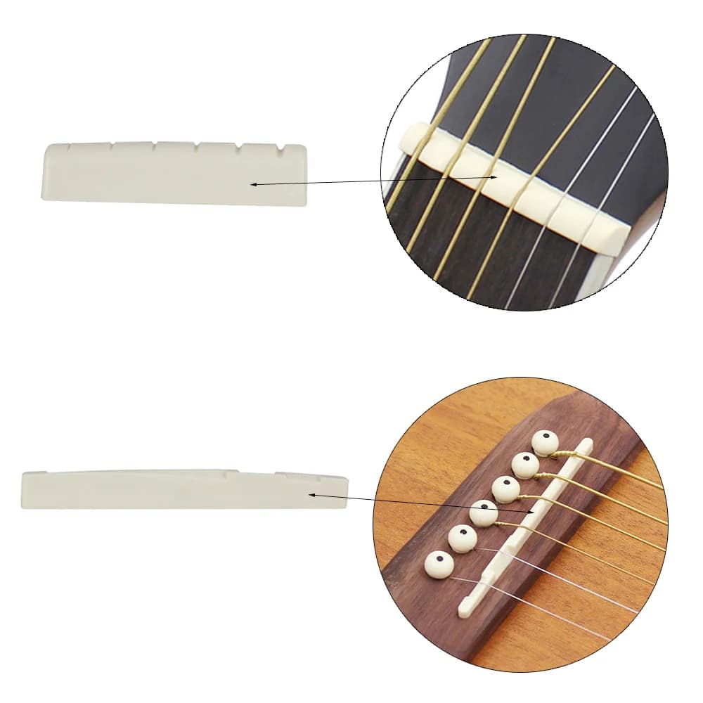 M MBAT – cordes de guitare acoustique, avec écrou de selle, pont en os blanc, Folk, avec oreiller, accessoires, 6 cordes, classique