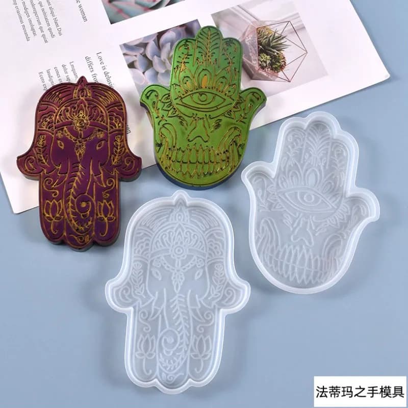 Moule en silicone en cristal époxy, pour bricolage, pendule d'oeil de Fatima, bijoux