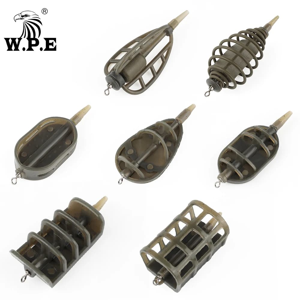 W.P.E carpe accessoires de pêche méthode mangeoire 40g-80g plate-forme cheveux Europe carpe poisson groupe crochet plate-forme carpe pêche mangeoire attirail