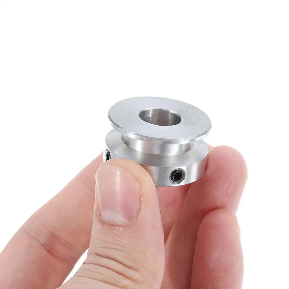 Poulie 4-16mm 30mm en alliage d'aluminium, roue de poulie à alésage fixe à rainure unique pour arbre moteur, courroie de 6mm