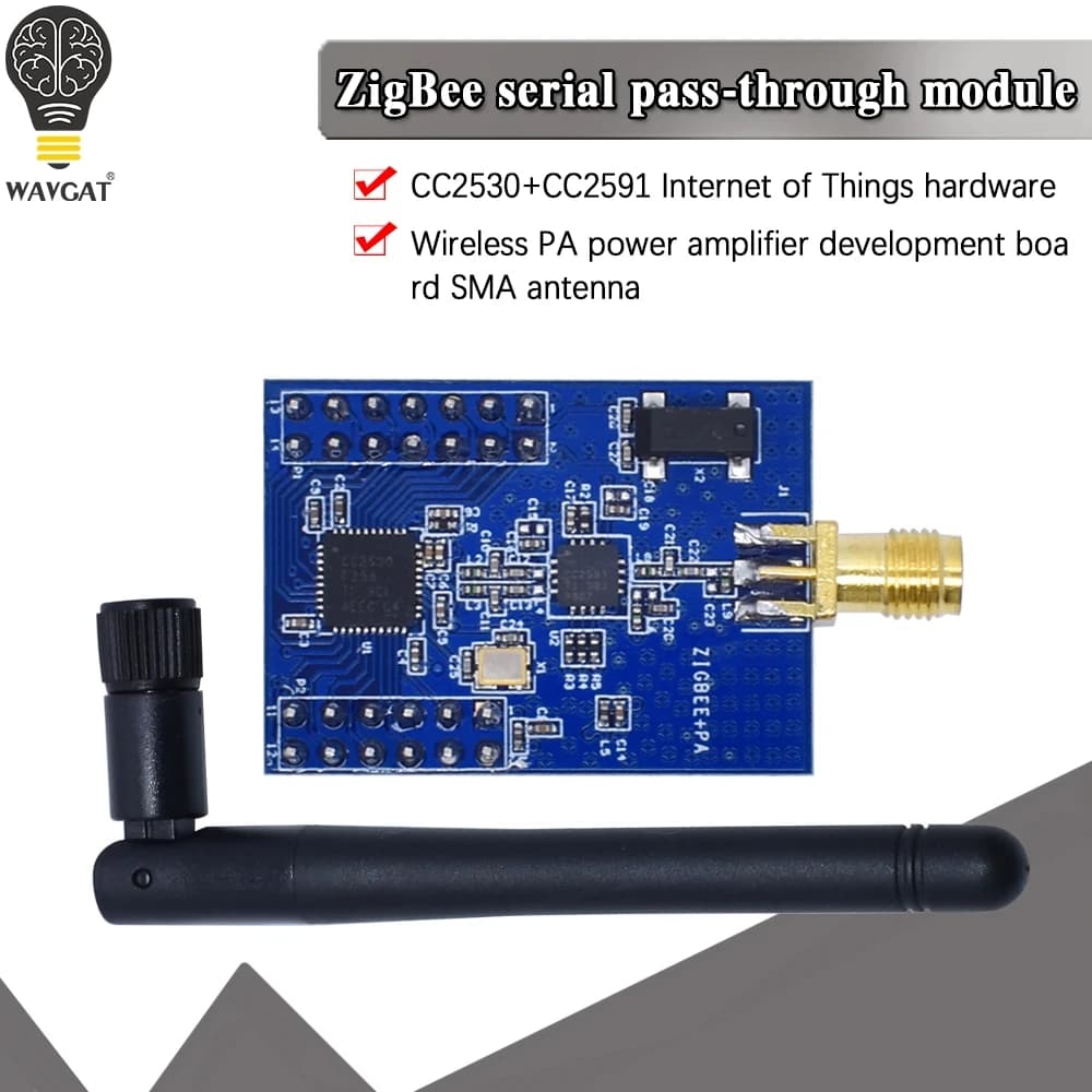 ZigBee Conversion port série TTL uart Module PA sans fil CC2530 + CC2591 carte de développement d'amplificateur de puissance Internet des objets