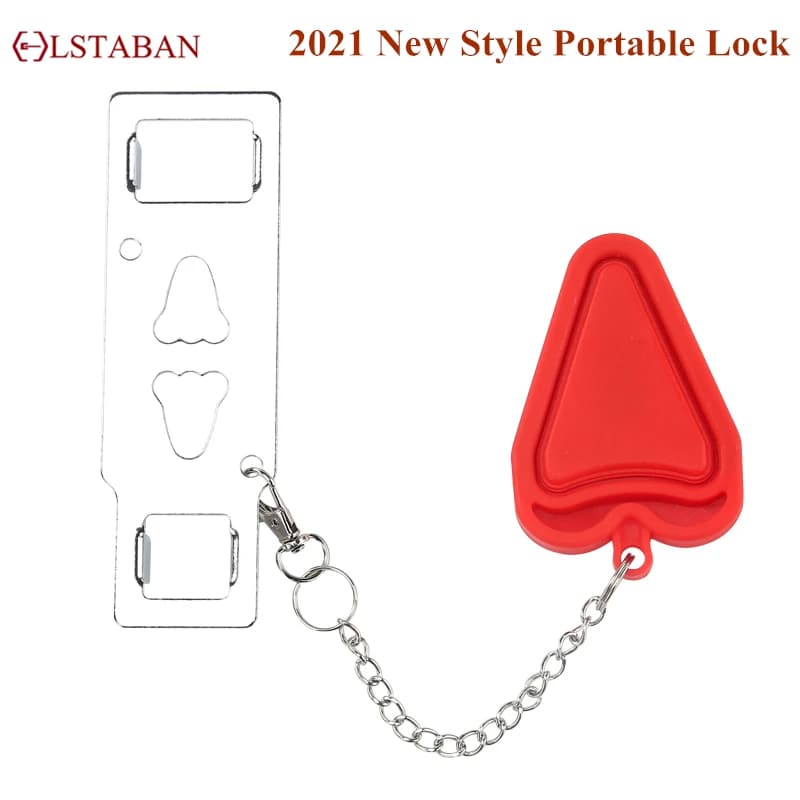 LSTABAN Serrure de porte Portable auto-défense antivol serrures de porte loquet de sécurité butée de porte sécurité hôtel appartement voyage maison serrures de porte