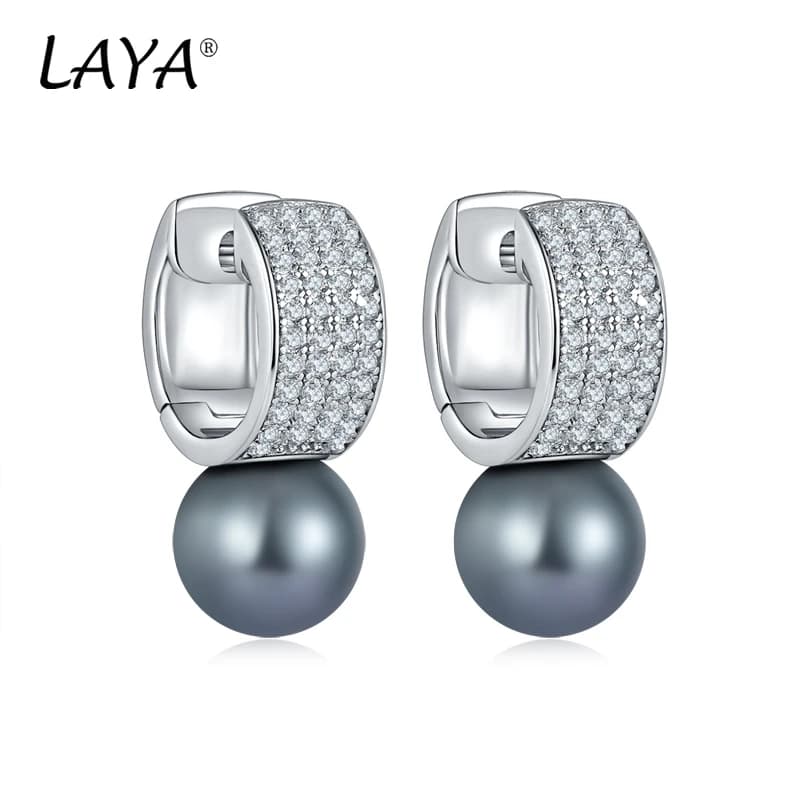 Laia – boucles d'oreilles en argent Sterling 925 pour femmes, bijoux de luxe, en Zircon cubique transparent, à la mode, pour mariage, élégants, originaux