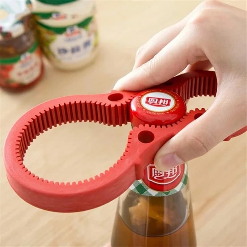 Ouvre-bouteille Portable, couvercle manuel antidérapant, clé de retrait pour bouchon à vis multi-tailles, pot de bière, Gadgets de cuisine, outil de torsion