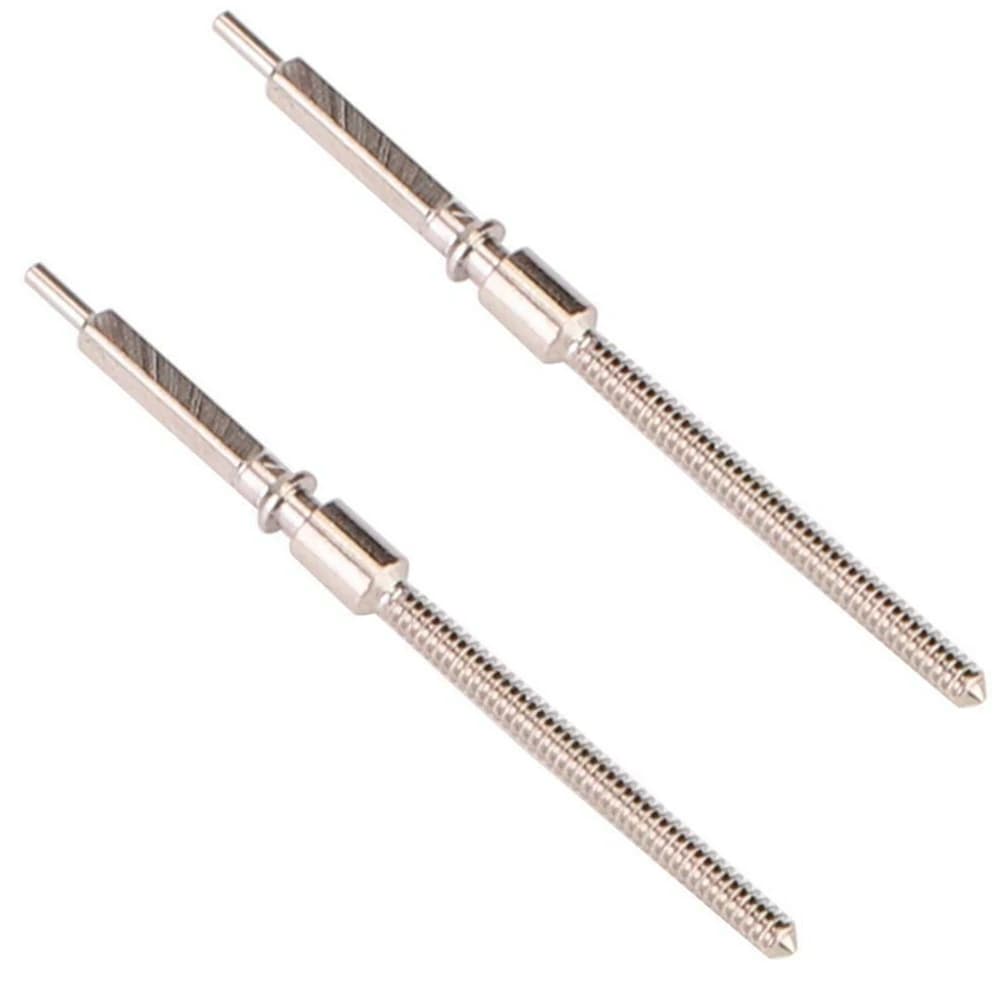 Nouveau 2 pièces montre en argent remplaçant 0.9mm tige d'enroulement pièces de rechange pour 7750 7751 accessoires de mouvement