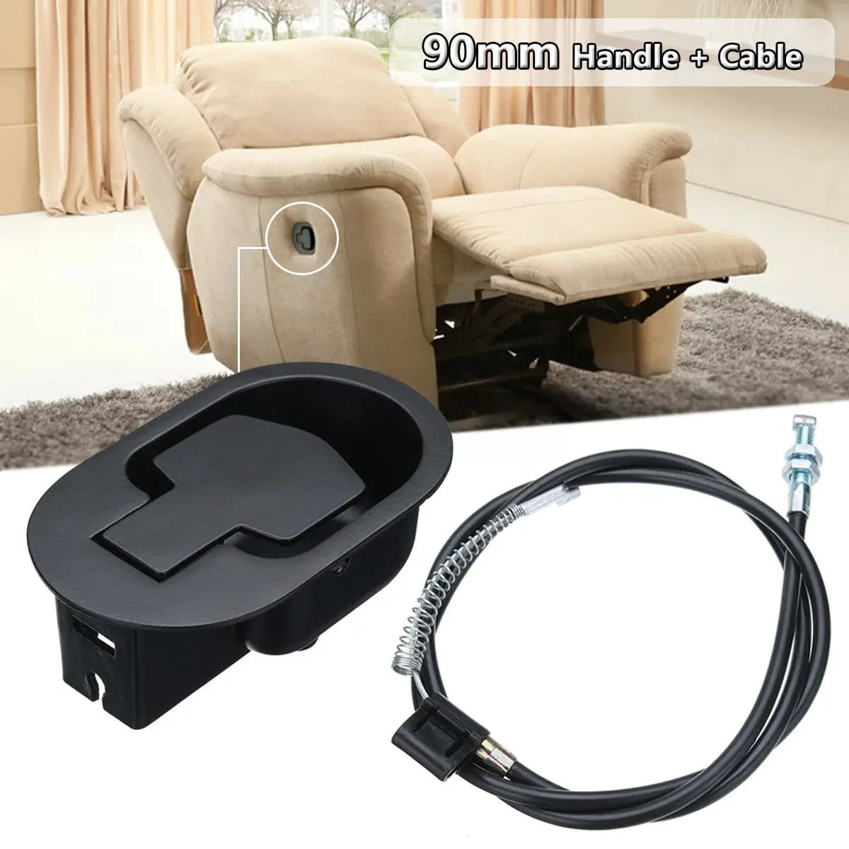 Poignée de traction inclinable avec câble, levier de dégagement universel pour canapé, pièces de rechange, poignée de traction pour canapé, accessoires de meubles