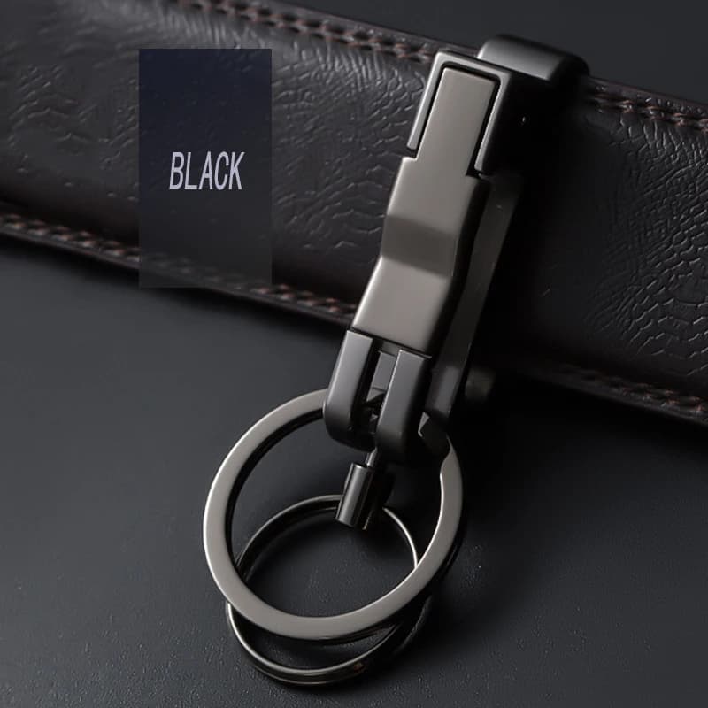 Ceinture haut de gamme tendance pour hommes, anneau de boucle de clé de voiture, créatif, Simple, taille, retenue, Durable, avec serrure, porte-clés de sécurité