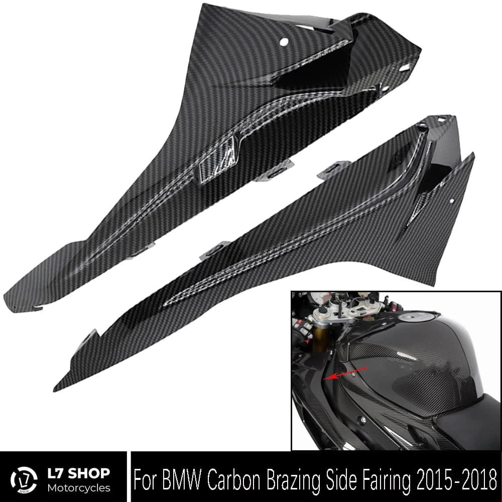 Plaque de carénage de réservoir de carburant en fibre de carbone, moulage par injection ABS, adapté pour BMW S1000RR, 2015, 2016, 2017, 2018