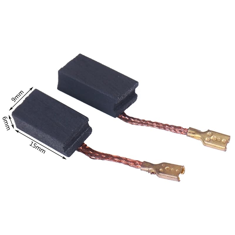 Brosse en carbone pour meuleuse d'angle, pièces de rechange, 6mm x 9mm x 15mm, 2 pièces par lot