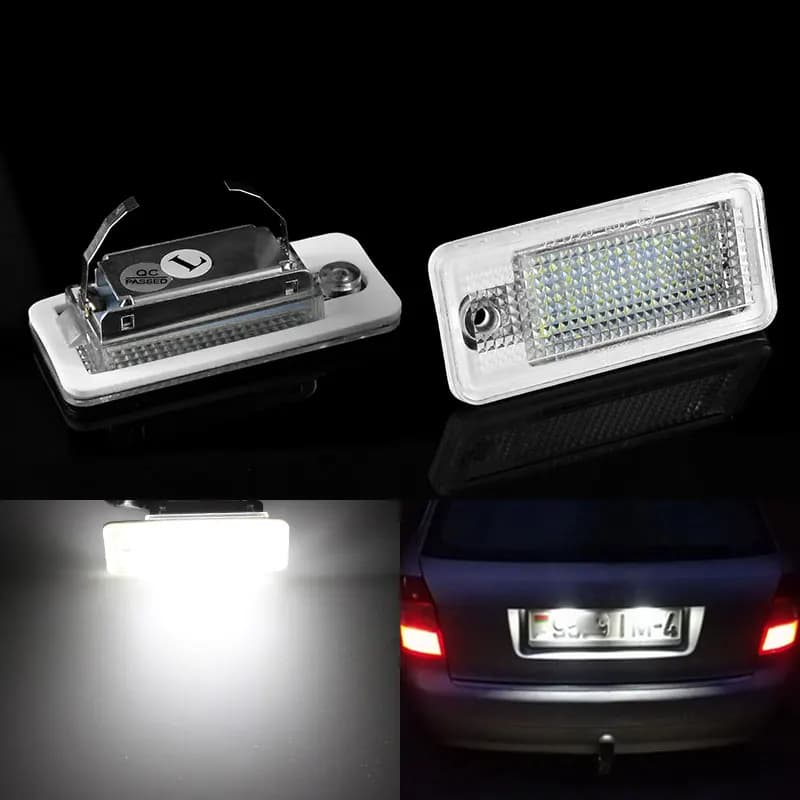 Lampes LED sans erreur pour plaque d'immatriculation, 2/10 pièces, pour Audi A6 4F RS6 C6 A4 B6 B7 S4 RS4 A3 8P Q7 4L A5 8F A8 4H S8 D4 12V