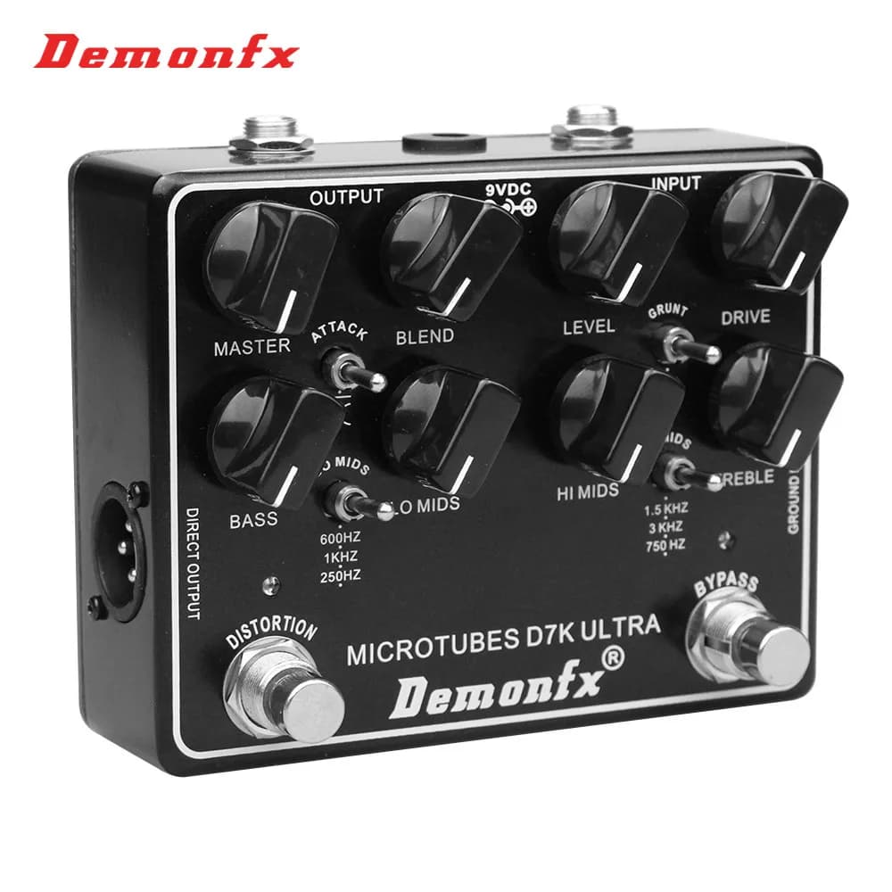 Pédale d'effet de basse Demonfx de haute qualité, préampli de basse Microtubes D7K Ultra V2 et pédale de compression Super Symmetry, DemonFX
