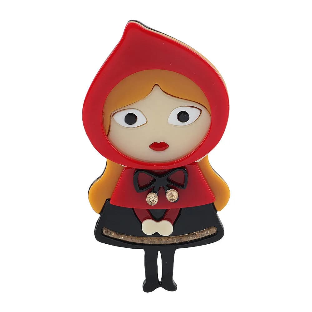 Broche en acrylique et résine pour femme, motif bandana rouge, style dessin animé, mignonne et tendance, épingles de revers, badges, bijoux vestimentaires
