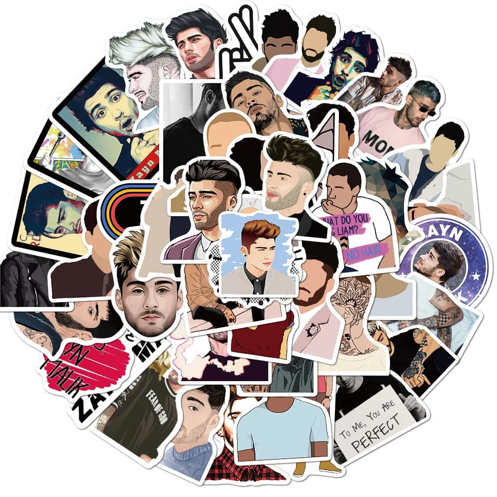 10/30/50pcs Zayn Malik chanteur autocollants bricolage étanche bagages cahier Moto Skateboard casque ordinateur portable enfants jouet Graffiti autocollants