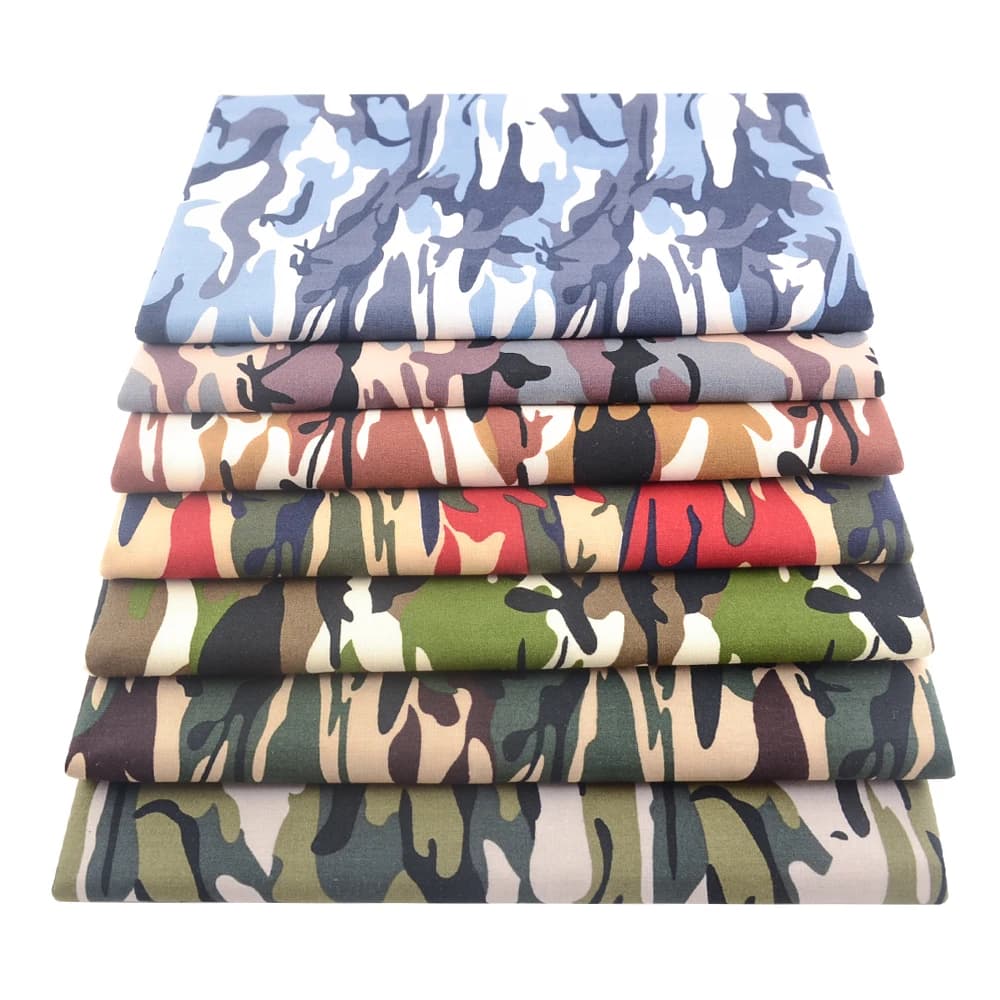 Tissu en popeline de coton de Camouflage, tissu en toile imprimé pour sacs, accessoires de vêtements de couture, couture de robe par mètre