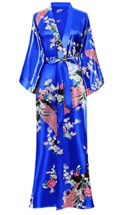 Sexy femmes longue Robe avec poche mariage mariée demoiselle d'honneur spanGown rayonne Kimono peignoir grande taille S-XXXL robe de nuit