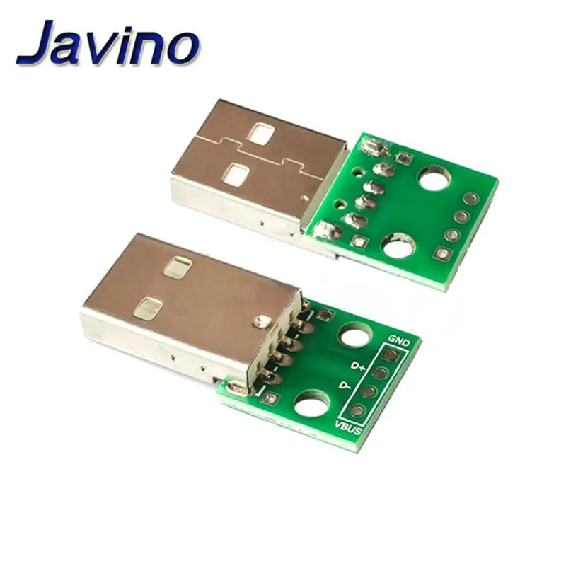 Carte PCB de Type A mâle vers DIP, 2.54MM, Module de conversion d'alimentation bricolage broches