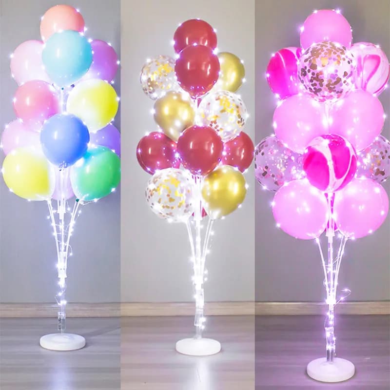 Kit de support de ballons lumineux pour la décoration, la plus grande lumière disponible, faire des ballons pour la pièce maîtresse de table et de sol avec base, événement de mariage