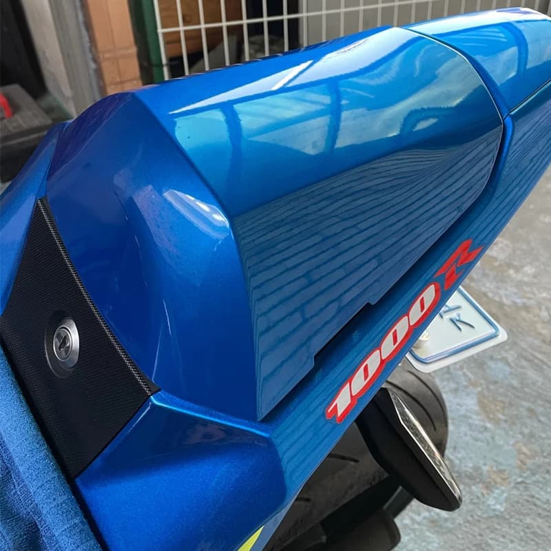 Couverture de capot de siège de carénage arrière de moto pour 2017 2018 2019 2020 - 2022 Suzuki GSX-R1000 GSXR1000 GSPoly GSX-R 1000 K17 bleu noir